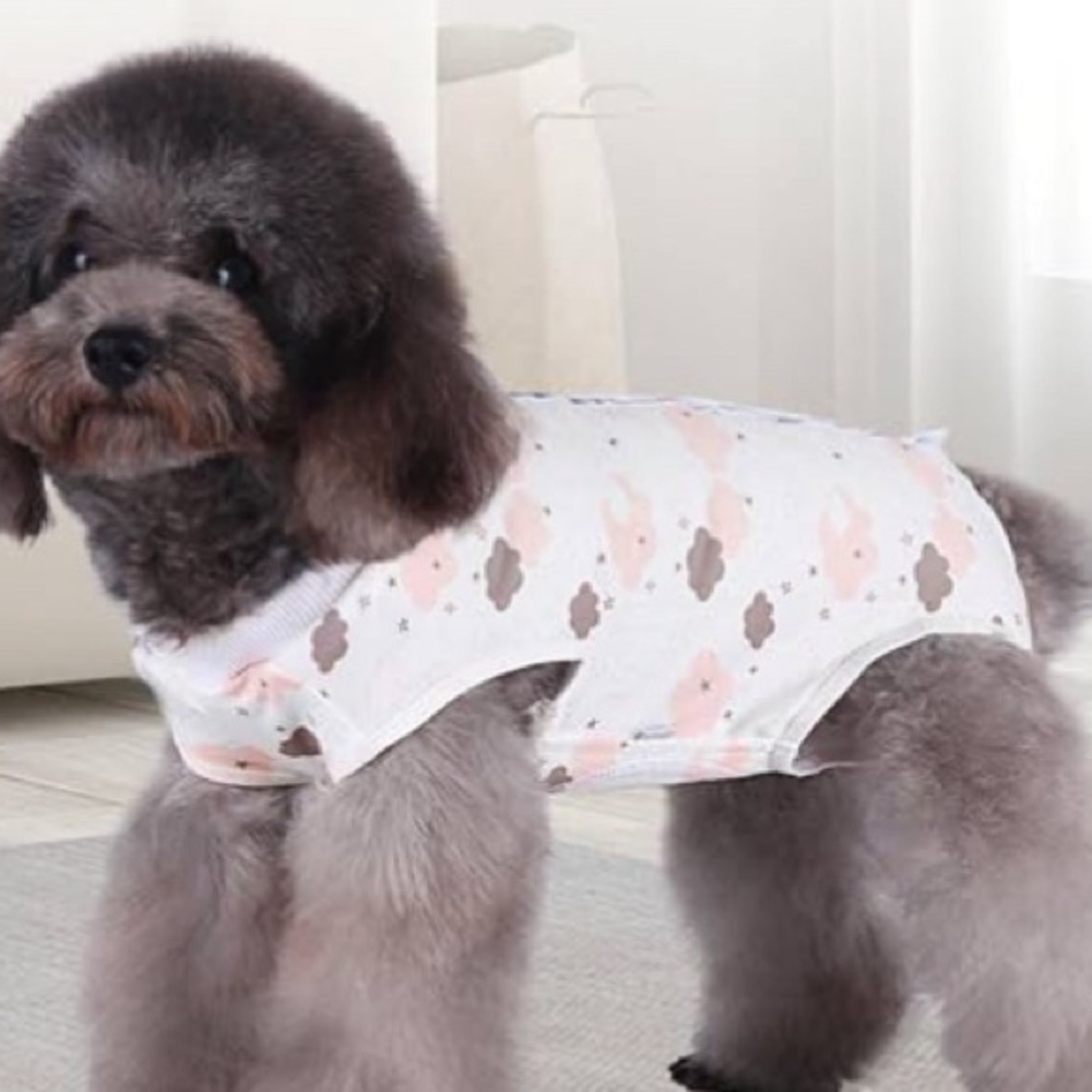 NWT ETDANE Recovery Suit for Dog Cat White Cloud Small Surgical Recovery Onesie